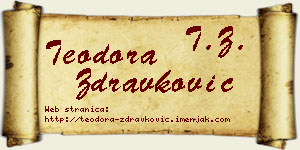 Teodora Zdravković vizit kartica